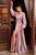 Opened Long Sleeve Satin Sienna Evening Gown 7475S