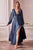 Opened Long Sleeve Satin Sienna Evening Gown 7475S