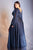 Curves Opened Long Sleeve Satin Evening Gown 7475C