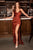 Cowl Neckline Fitted Satin Bridesmaid Evening Dress 7479