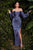 Puffed Sleeves Soft Satin Bridesmaids or Evening Gown CD7482