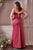 Curves Corset Soft Satin Pleated Skirt  Bridesmaids or Evening Gown CD7484C
