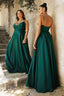 Sweetheart Neckline  Soft Satin A-line  Bridesmaid or Evening Gown 7485 - 4 / Emerald (Green)