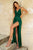 Emerald satin dress