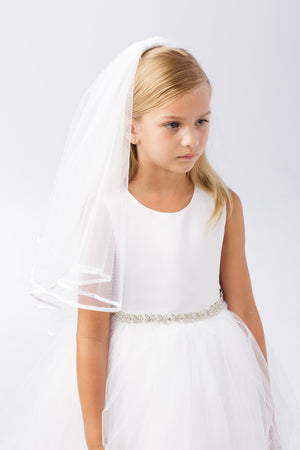 Satin Edge  Veil First Communion Accessories Style  762