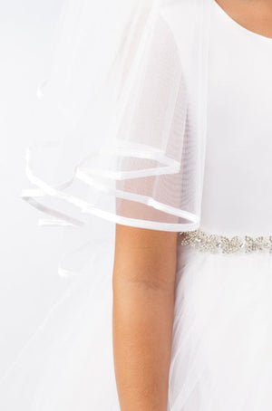 Satin Edge  Veil First Communion Accessories Style  762