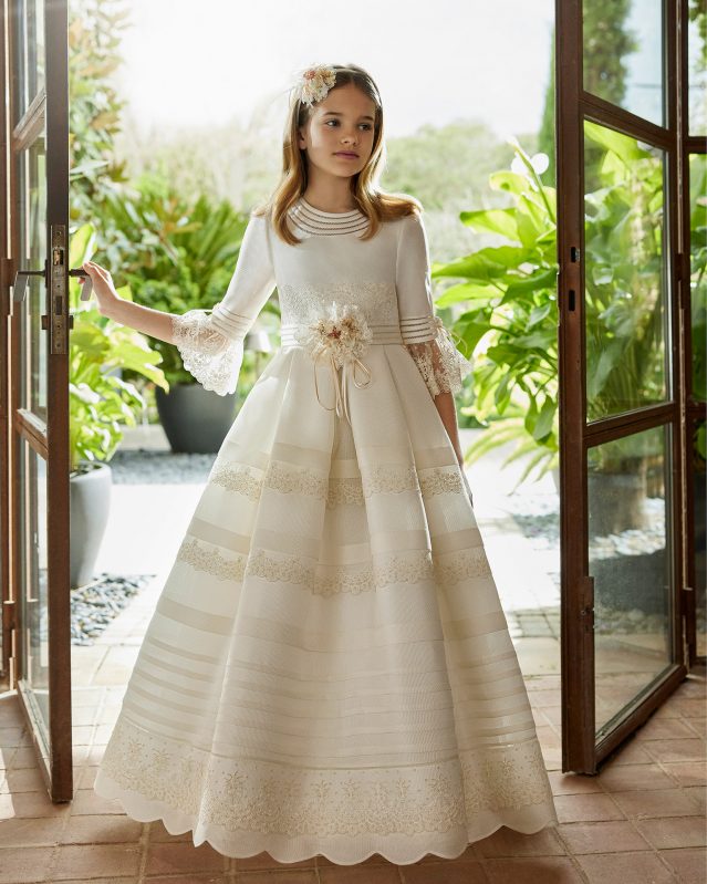 Rosa Clara R533 Three-quarter sleeves Spanish Communion Gown *REQUEST PRICE