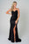 Fitted Side Slit Mermaid Floor Prom Dress Gown  BZ011