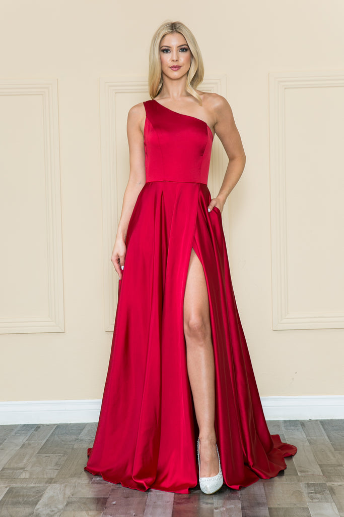 High Waisted Satin Evening Gowns With Slits With V Neck, Spaghetti Straps,  Side Slit, And Sexy Spikes Perfect For Prom, Parties, Or Special Occasions  From Zhu_guo_qin, $36.18 | DHgate.Com