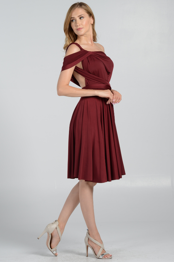Convertible Jersey Short Length Dress 7020 Sparkly Gowns