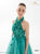 Tarik Ediz 98243 Halter Neckline with Floral Appliques Esa Dress