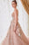 Dramatic V-Neckline Tulle  Blush Lilian  Andrea & Leo Couture A0893BSH