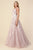 Andrea & Leo Couture A1028W White Illusion  V-neckline A-line Skirt Gardenia Ball Gown
