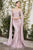 Andrea & Leo Couture A1075 Cape Sleeves Fitted Eleanor Glass Evening Gown