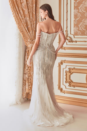 Andrea & Leo Pearlstone Corset Mermaid Prom Gown A1184
