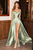 Cowl-Neckline A-line Slit Bridesmaids or Evening Gown BD104