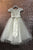 Cap Sleeves  Satin and Tulle Skirt  Communion Flower Girl Gown 331