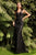 Feather and Glitter Bodice Evening Dress By Cinderella Divine CB087