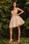 Vestido corto de corte A con brillo de Cinderella Divine CD0189