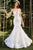 Strapless Lace  Mermaid Scalloped Train Wedding  Gown CD928