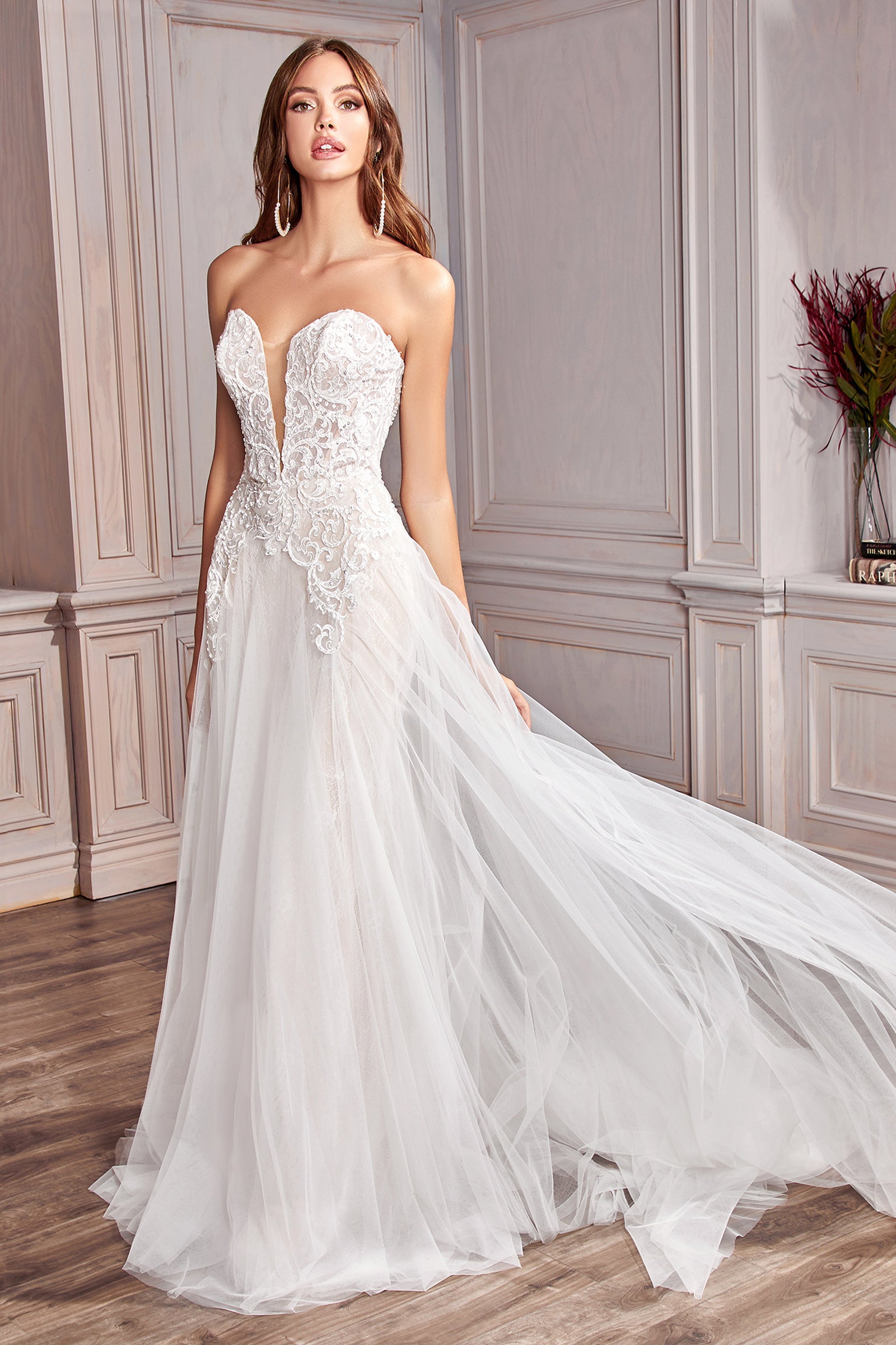 Strapless A-line Corsé Wedding Dress Divine CD936W – Sparkly Gowns