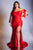 Plus sizes red evening gown