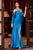 Stretch Luxe Jersey  Ruched Emerald Bridesmaid Evening Gown CD943E