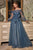 Off Shoulder Long Sleeves or Strapless Layered Tulle A-line Evening Gown Divine CD978