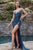 Ruched Fitted Sequin Evening Gown CH225