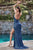 Ruched Fitted Sequin Evening Gown CH225