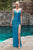 Ruched Fitted Sequin Evening Gown CH225