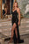 Ruched Fitted Sequin Evening Gown CH225