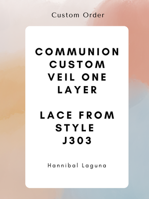Custom Shoulder Length Spanish Veil Lace from Hannibal Laguna J303