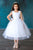 Satin Flower Bodice with Tulle Flower Girl Dress D-802