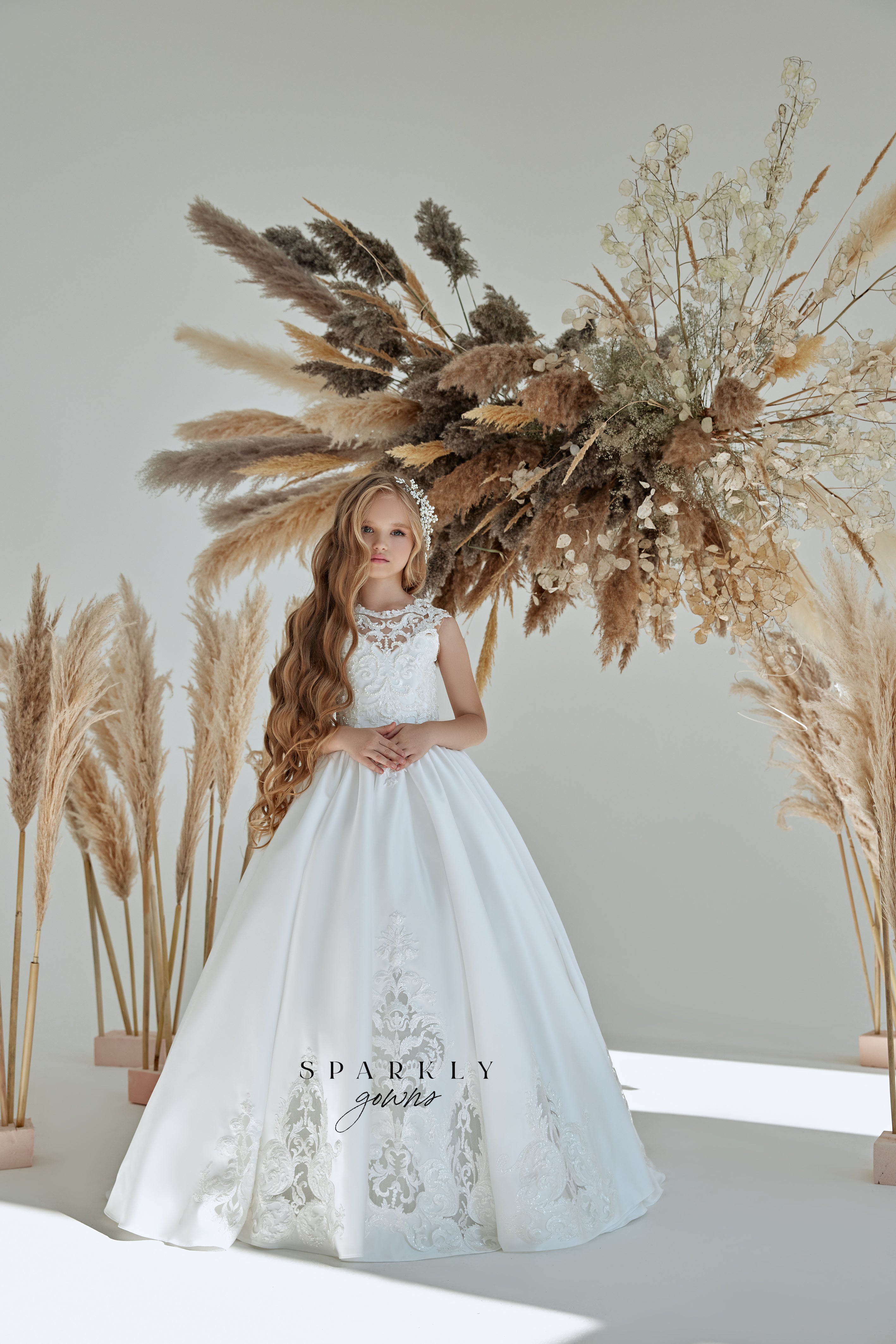 A-line Satin Flower Girl First Communion Dress FM064 Pre-order 4 years / Ivory A-line Satin Flower Girl First Communion Dress FM064 Pre-order 4 years / Ivory