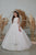 3/4 Sleeves Round Neckline Flower First Communion Girl Gown FM079