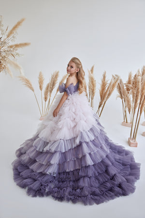 One Shoulder Flower Girl Pageant Ball Gown FM089