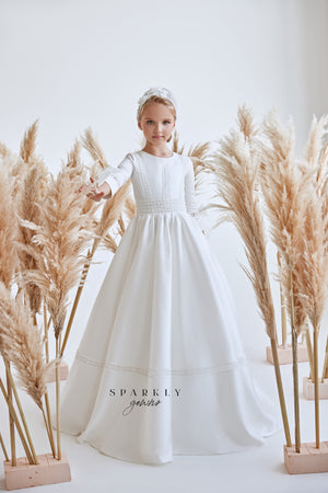 Long Sleeves Communion Dress