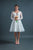 In Stock Size 6 Long Sleeves V-Neckline Knee Length Wedding Dress #4