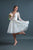 In Stock Size 6 Long Sleeves V-Neckline Knee Length Wedding Dress #4