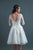 In Stock Size 6 Long Sleeves V-Neckline Knee Length Wedding Dress #4