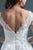 In Stock Size 8 Flowers Appliques Nude Mesh Chiffon Knee Length Wedding Dress JA9643