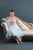 In Stock Size 8 Flowers Appliques Nude Mesh Chiffon Knee Length Wedding Dress JA9643