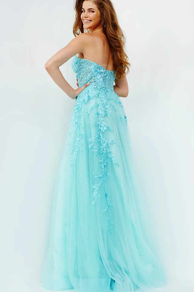 Jovani JVN05811 Strapless Tulle A-line Prom Dress