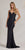 V-Neckline Rhinestone Embellishment Trumpet Gown By Nox Anabel K1123