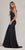 V-Neckline Rhinestone Embellishment Trumpet Gown By Nox Anabel K1123