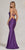 V-Neckline Rhinestone Embellishment Trumpet Gown By Nox Anabel K1123