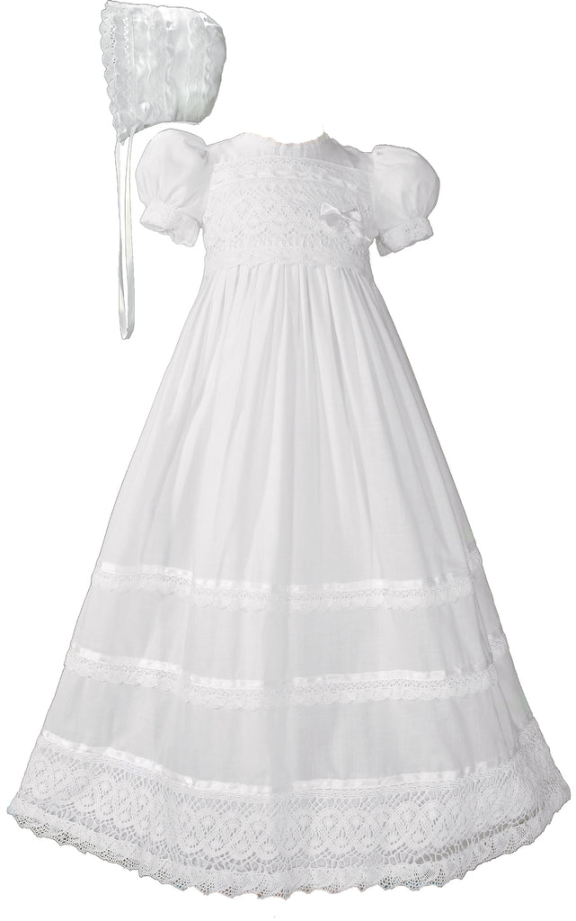Newdeve Baby-Girls Lace Beads Infant Toddler White Christening Gowns Long  (12-18 Months, White) : Amazon.in: Fashion