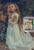 French Sleeves Dotted Tulle Lace Blue  Beige Spanish Communion Gown Marla R195