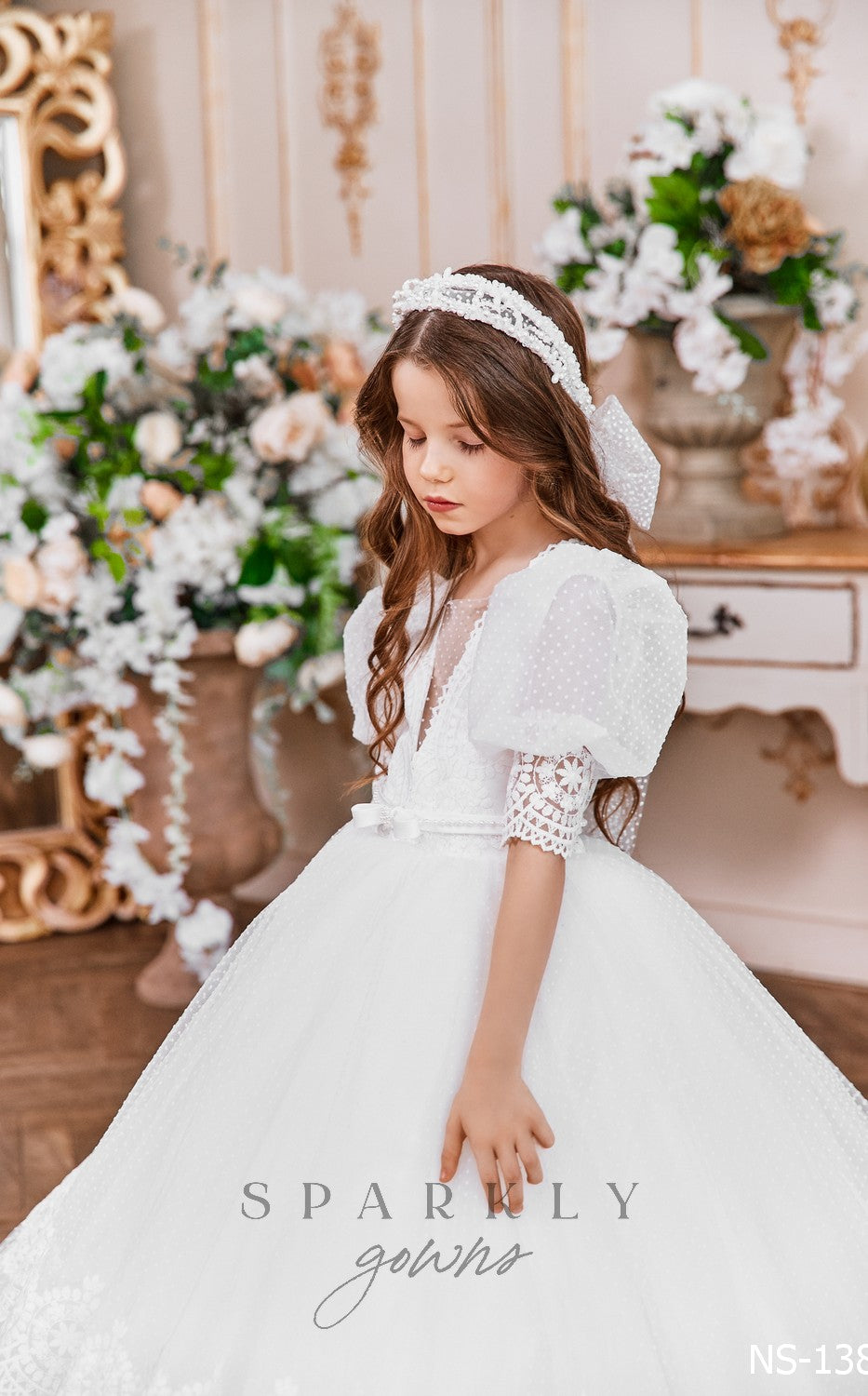 Ball Gown First Communion Dress 21138 Pre-order 10 years / Ivory
